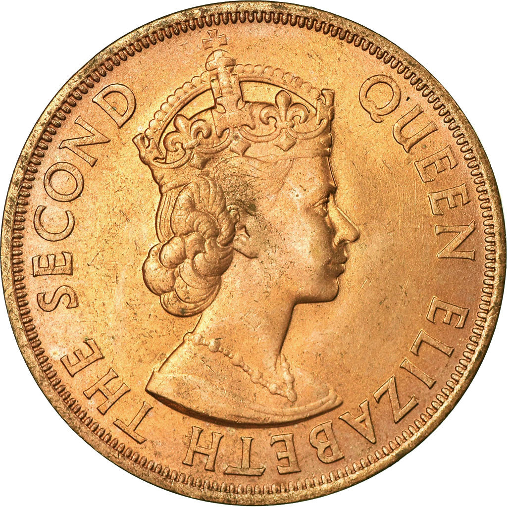 Coin, East Caribbean States, Elizabeth II, 2 Cents, 1955, AU(55-58), Bronze
