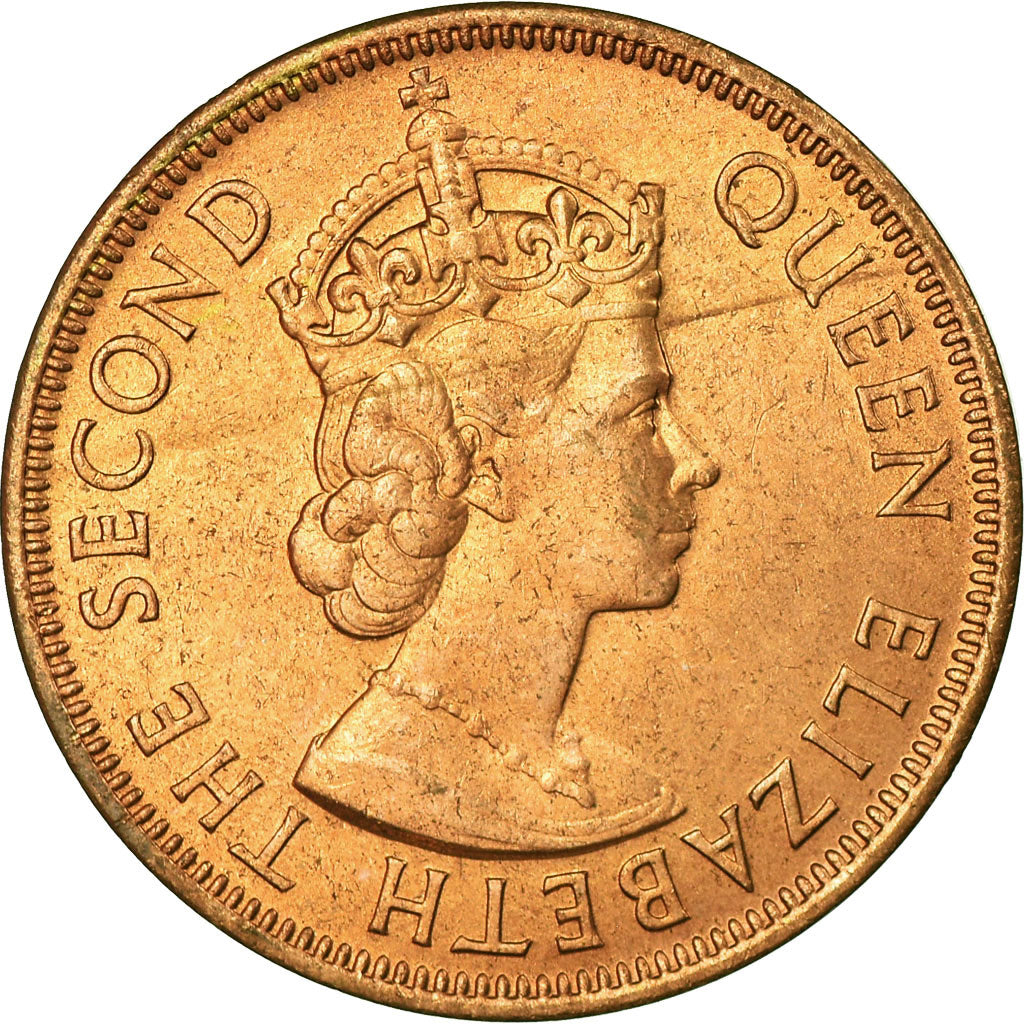Coin, East Caribbean States, Elizabeth II, Cent, 1955, AU(55-58), Bronze, KM:2