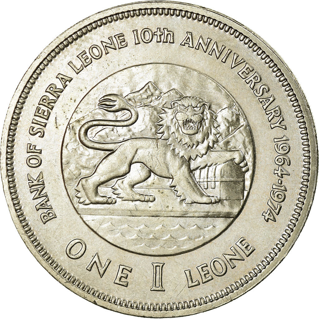 Coin, Sierra Leone, Leone, 1974, AU(55-58), Copper-nickel, KM:26