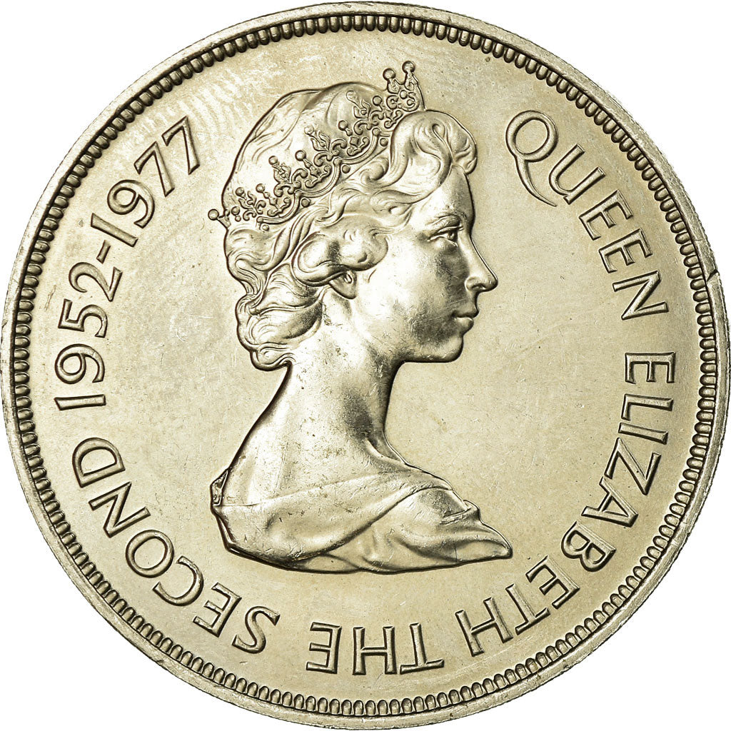 Coin, Saint Helena, Elizabeth II, 25 Pence, Crown, 1977, AU(55-58)