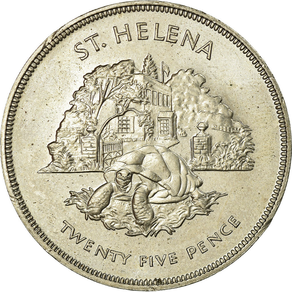 Coin, Saint Helena, Elizabeth II, 25 Pence, Crown, 1977, AU(55-58)