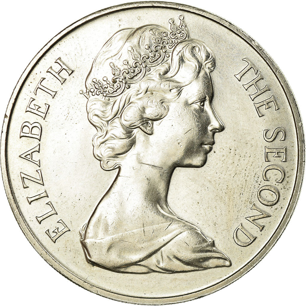Coin, Saint Helena, Elizabeth II, 25 Pence, Crown, 1973, AU(55-58)