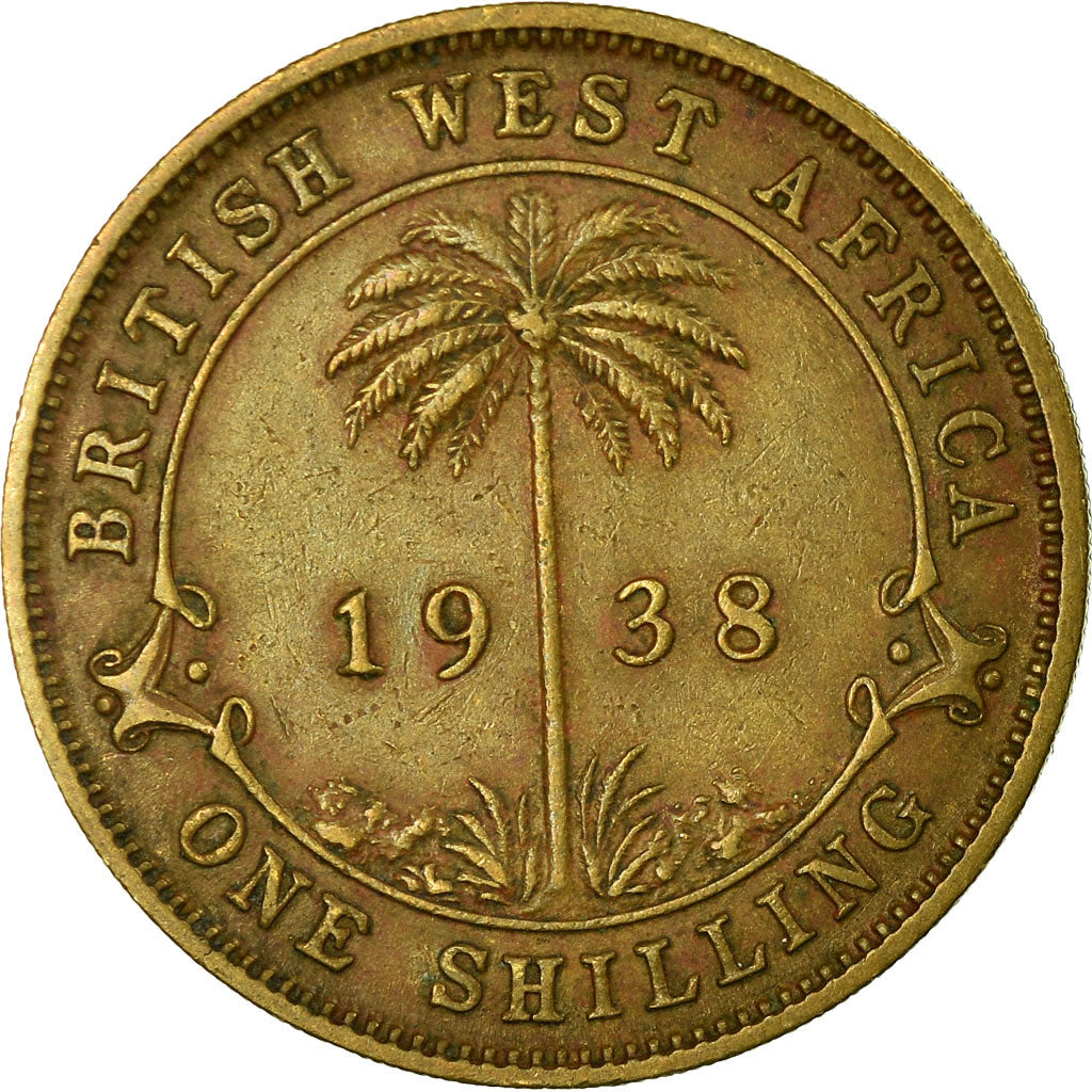 Coin, BRITISH WEST AFRICA, George VI, Shilling, 1938, EF(40-45), Nickel-brass