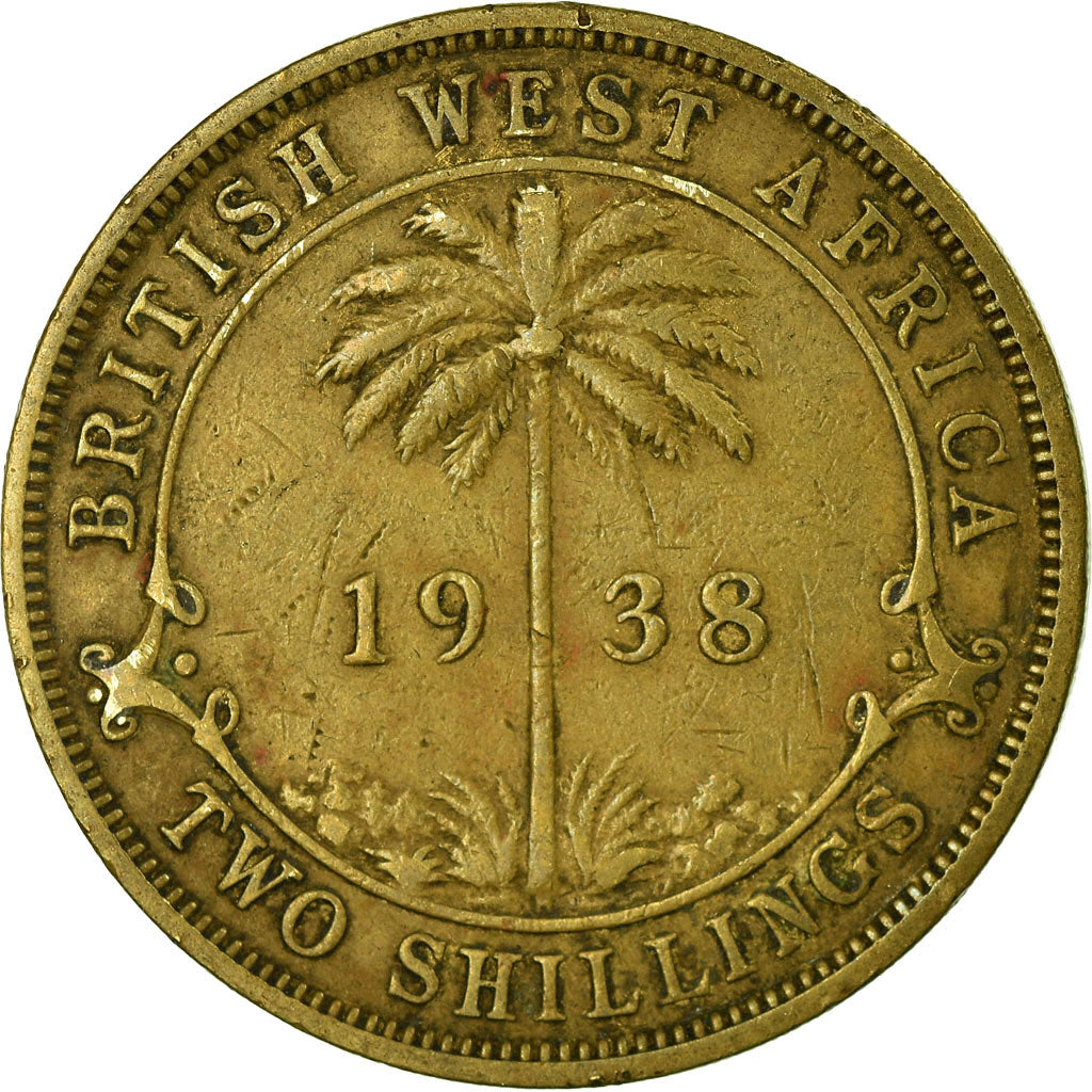 Moneda, ÁFRICA OCCIDENTAL BRITÁNICA, George VI, 2 Shillings, 1938, MBC