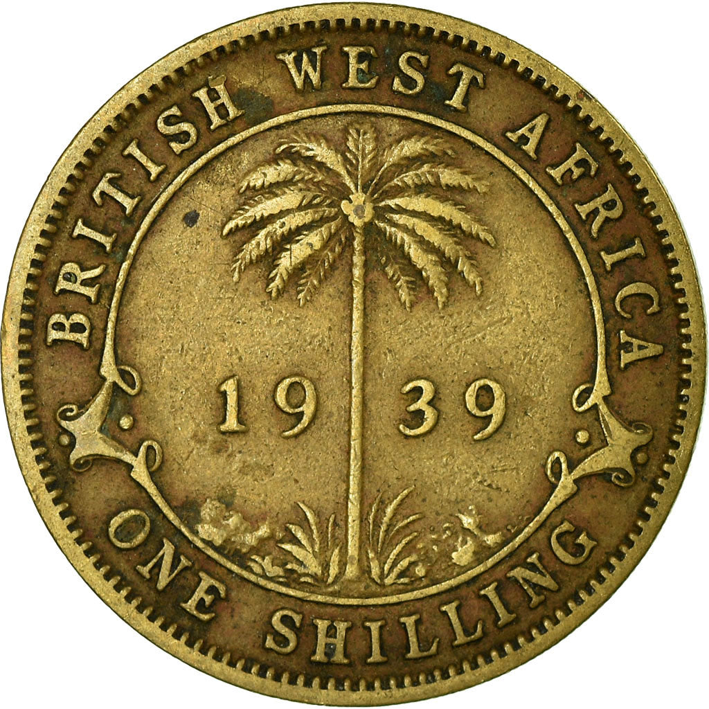 Coin, BRITISH WEST AFRICA, George VI, Shilling, 1939, EF(40-45), Nickel-brass