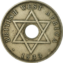 Coin, BRITISH WEST AFRICA, George V, Penny, 1933, EF(40-45), Copper-nickel, KM:9