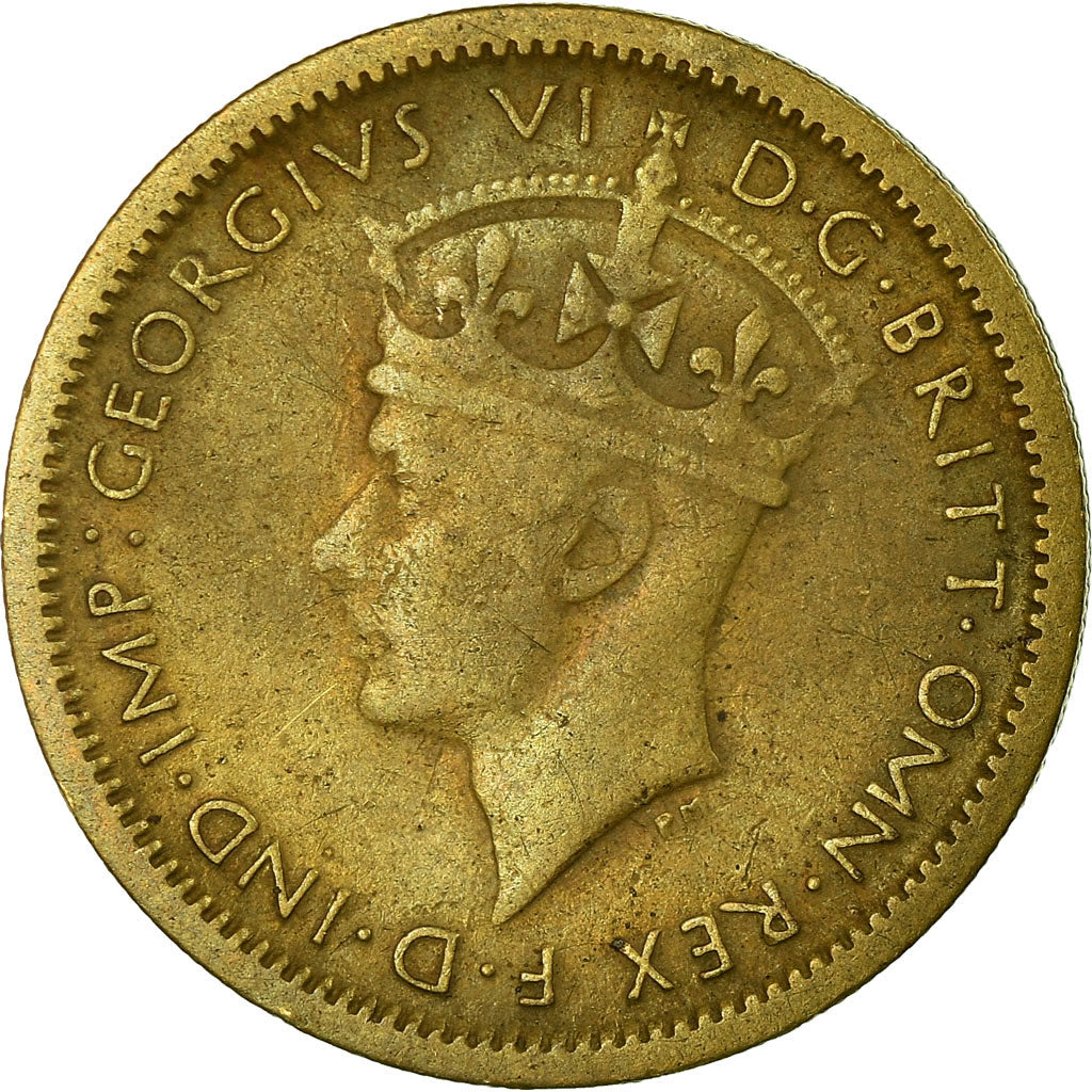 Coin, BRITISH WEST AFRICA, George VI, 6 Pence, 1943, EF(40-45), Nickel-brass