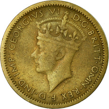 Coin, BRITISH WEST AFRICA, George VI, 6 Pence, 1943, EF(40-45), Nickel-brass
