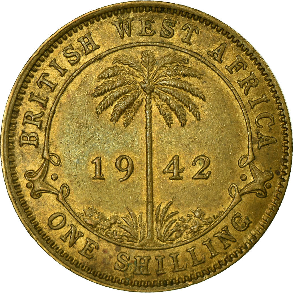 Coin, BRITISH WEST AFRICA, George VI, Shilling, 1942, EF(40-45), Nickel-brass