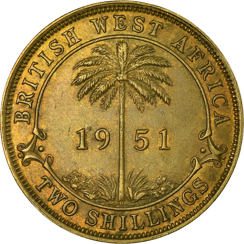 Coin, BRITISH WEST AFRICA, George VI, Shilling, 1951, EF(40-45), Tin-Brass