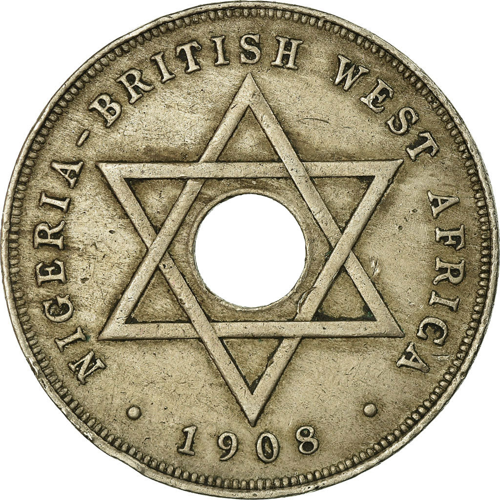 Coin, BRITISH WEST AFRICA, Edward VII, Penny, 1908, EF(40-45), Copper-nickel