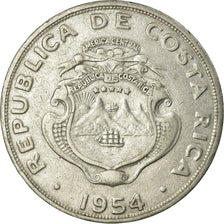 Moneta, Costa Rica, 2 Colones, 1954, MB+, Acciaio inossidabile, KM:187.1