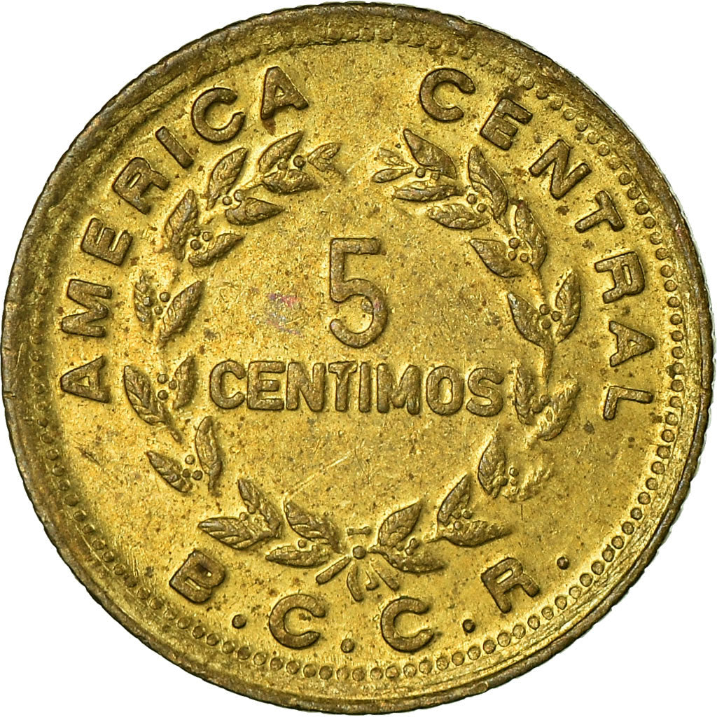 Coin, Costa Rica, 5 Centimos, 1979, Guatemala Mint, EF(40-45), Brass, KM:184.3a