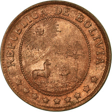 Coin, Bolivia, 50 Centavos, 1/2 Boliviano, 1942, EF(40-45), Bronze, KM:182a.1
