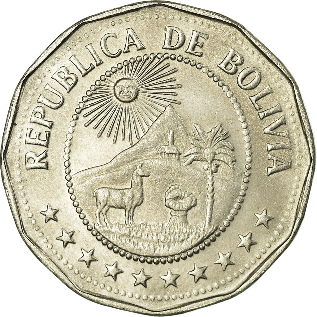 Coin, Bolivia, 25 Centavos, 1972, AU(55-58), Nickel Clad Steel, KM:193
