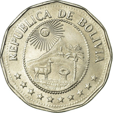 Coin, Bolivia, 25 Centavos, 1972, AU(55-58), Nickel Clad Steel, KM:193