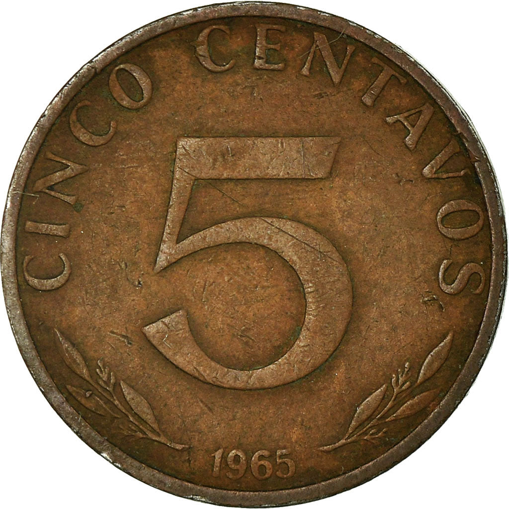 Coin, Bolivia, 5 Centavos, 1965, EF(40-45), Copper Clad Steel, KM:187