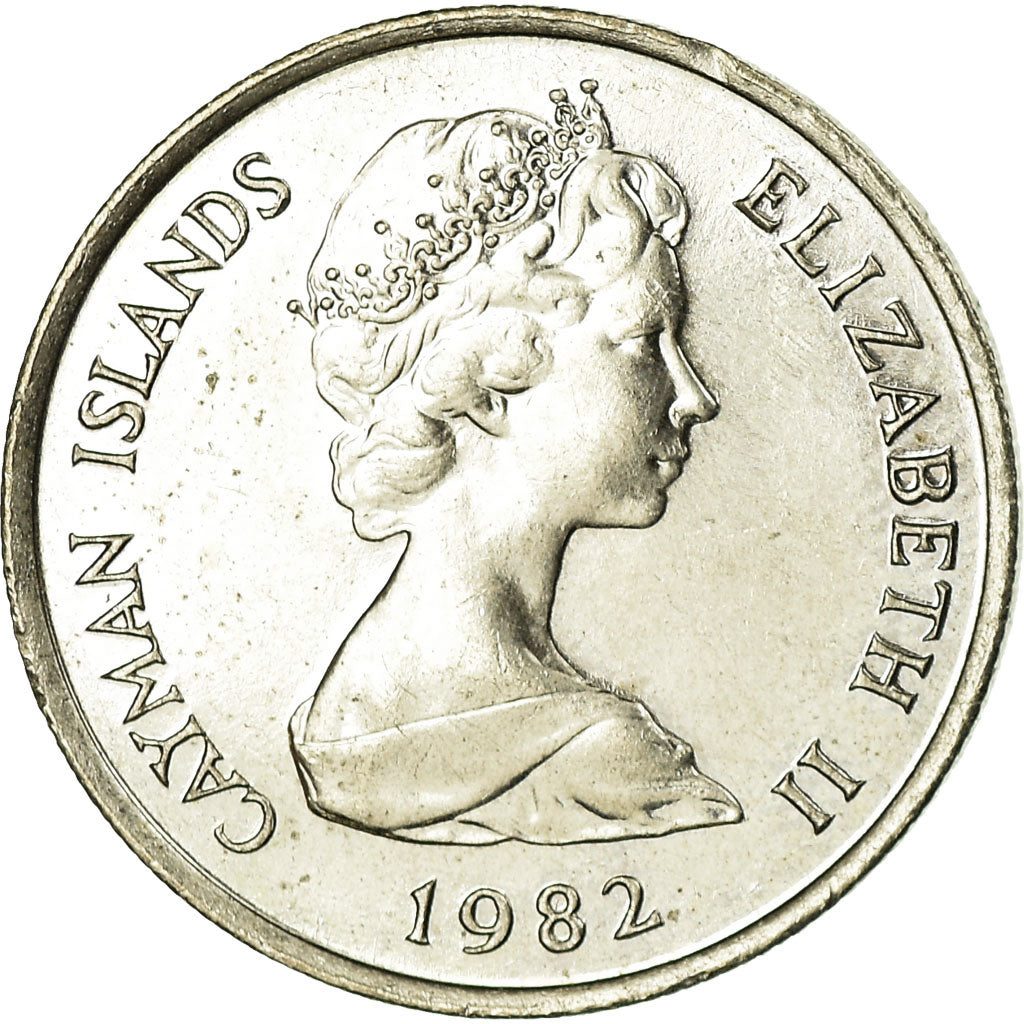 Coin, Cayman Islands, Elizabeth II, 10 Cents, 1982, EF(40-45), Copper-nickel