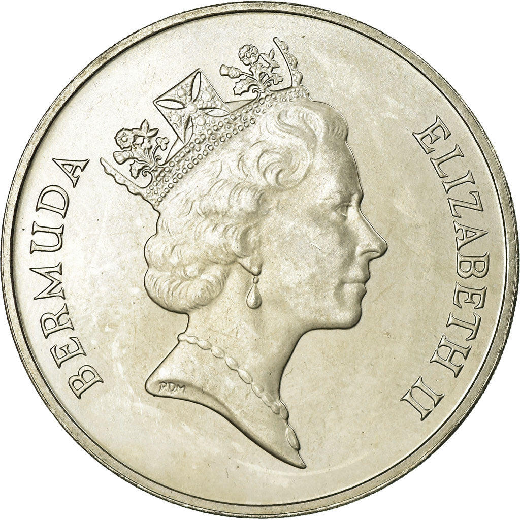 Coin, Bermuda, Elizabeth II, Dollar, 1987, AU(55-58), Copper-nickel, KM:52
