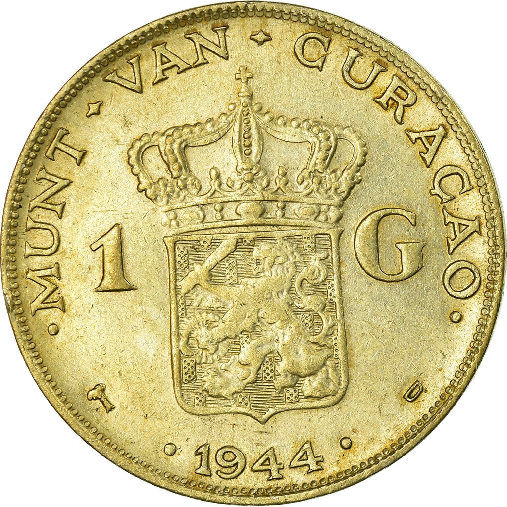 Coin, Curacao, Gulden, 1944, Denver, USA, EF(40-45), Silver, KM:45