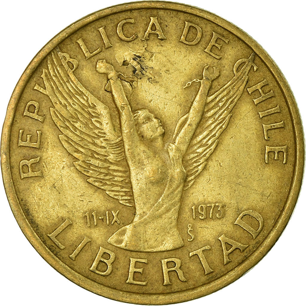 Coin, Chile, 10 Pesos, 1982, Santiago, EF(40-45), Aluminum-Bronze, KM:218.1