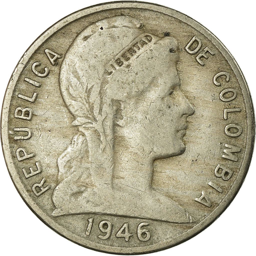 Coin, Colombia, 5 Centavos, 1946, VF(30-35), Copper-nickel, KM:199