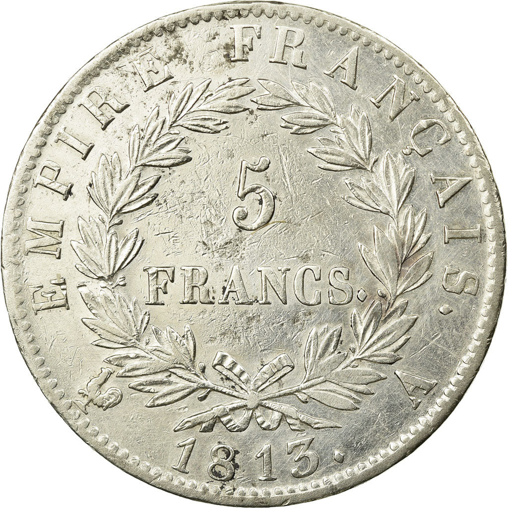 Monnaie, France, Napoléon I, 5 Francs, 1813, Paris, TTB+, Argent, KM:694.1