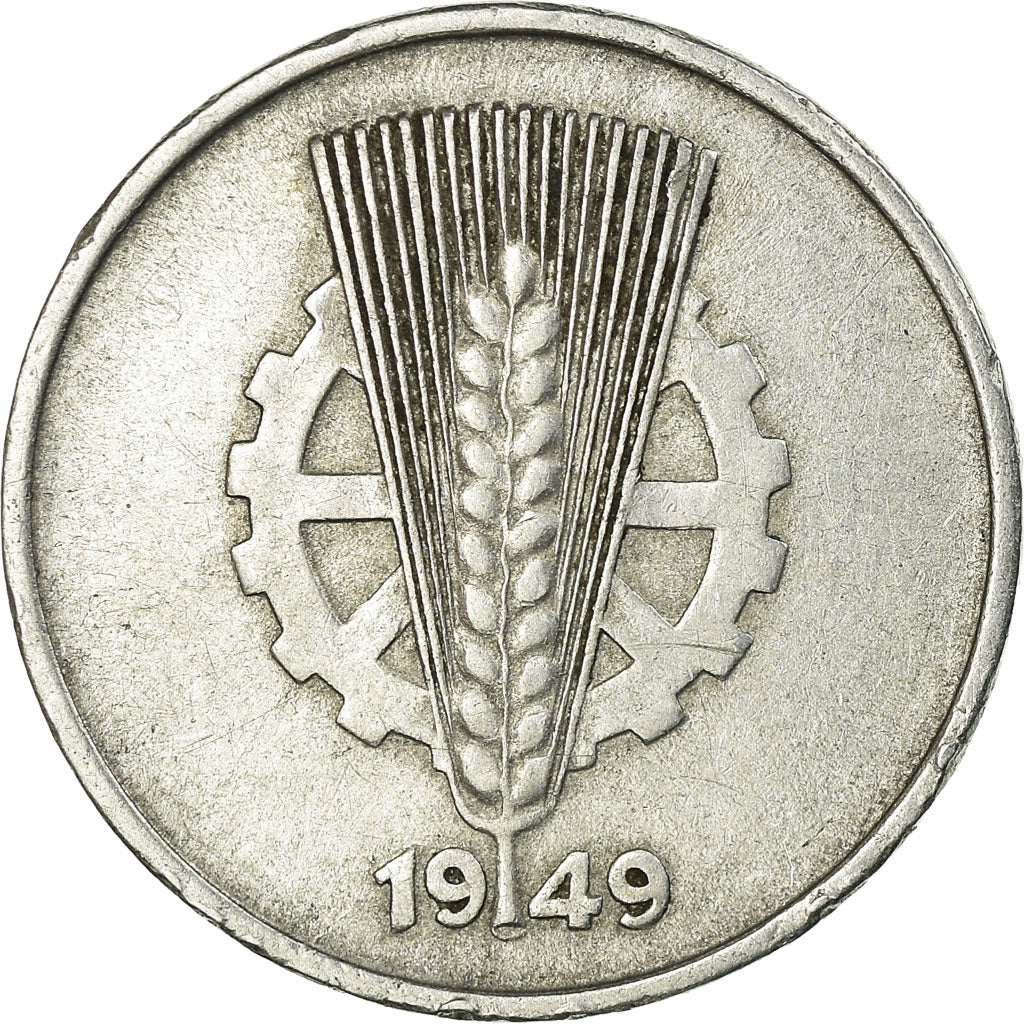 Coin, GERMAN-DEMOCRATIC REPUBLIC, 10 Pfennig, 1949, Berlin, EF(40-45), Aluminum
