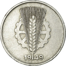 Coin, GERMAN-DEMOCRATIC REPUBLIC, 10 Pfennig, 1949, Berlin, EF(40-45), Aluminum