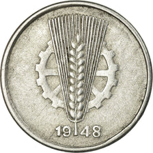 Coin, GERMAN-DEMOCRATIC REPUBLIC, 5 Pfennig, 1948, Berlin, EF(40-45), Aluminum