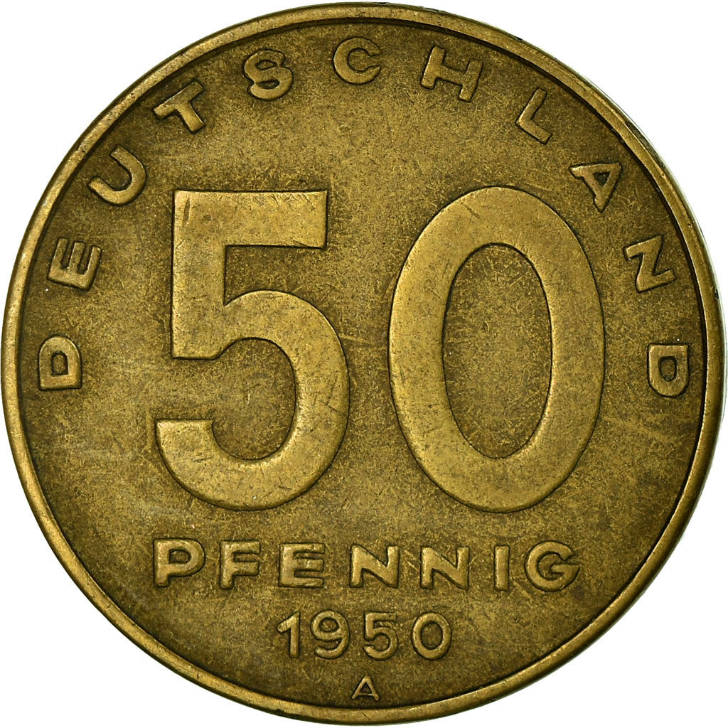 Coin, GERMAN-DEMOCRATIC REPUBLIC, 50 Pfennig, 1950, Berlin, EF(40-45)