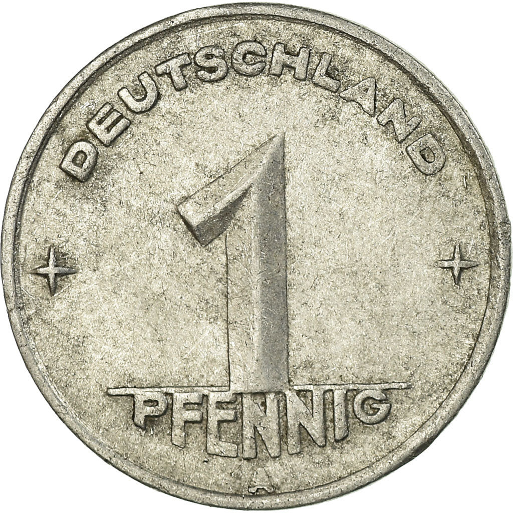 Munten, DUITSE DEMOCRATISCHE REPUBLIEK, Pfennig, 1948, Berlin, ZF, Aluminium