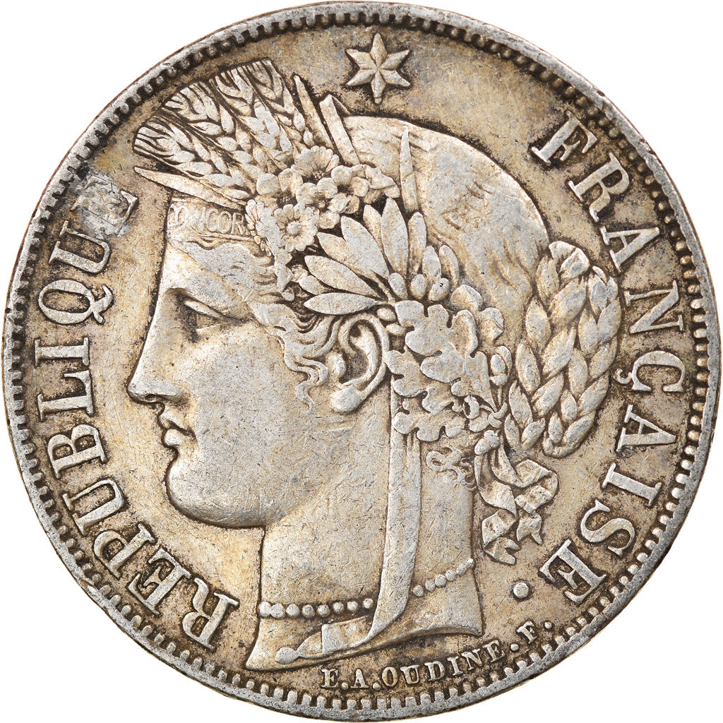 Coin, France, Cérès, 5 Francs, 1851, Paris, EF(40-45), Silver, KM:761.1