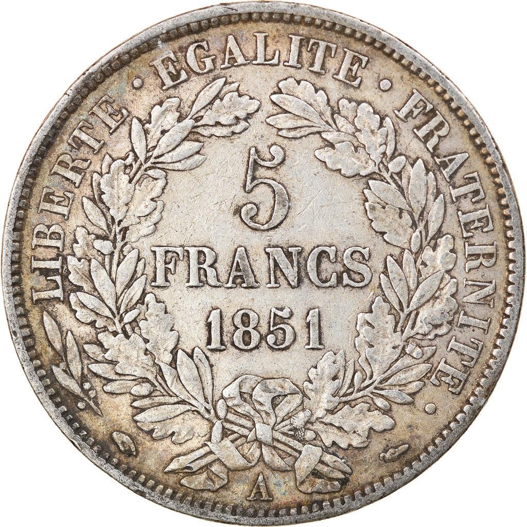 Coin, France, Cérès, 5 Francs, 1851, Paris, EF(40-45), Silver, KM:761.1