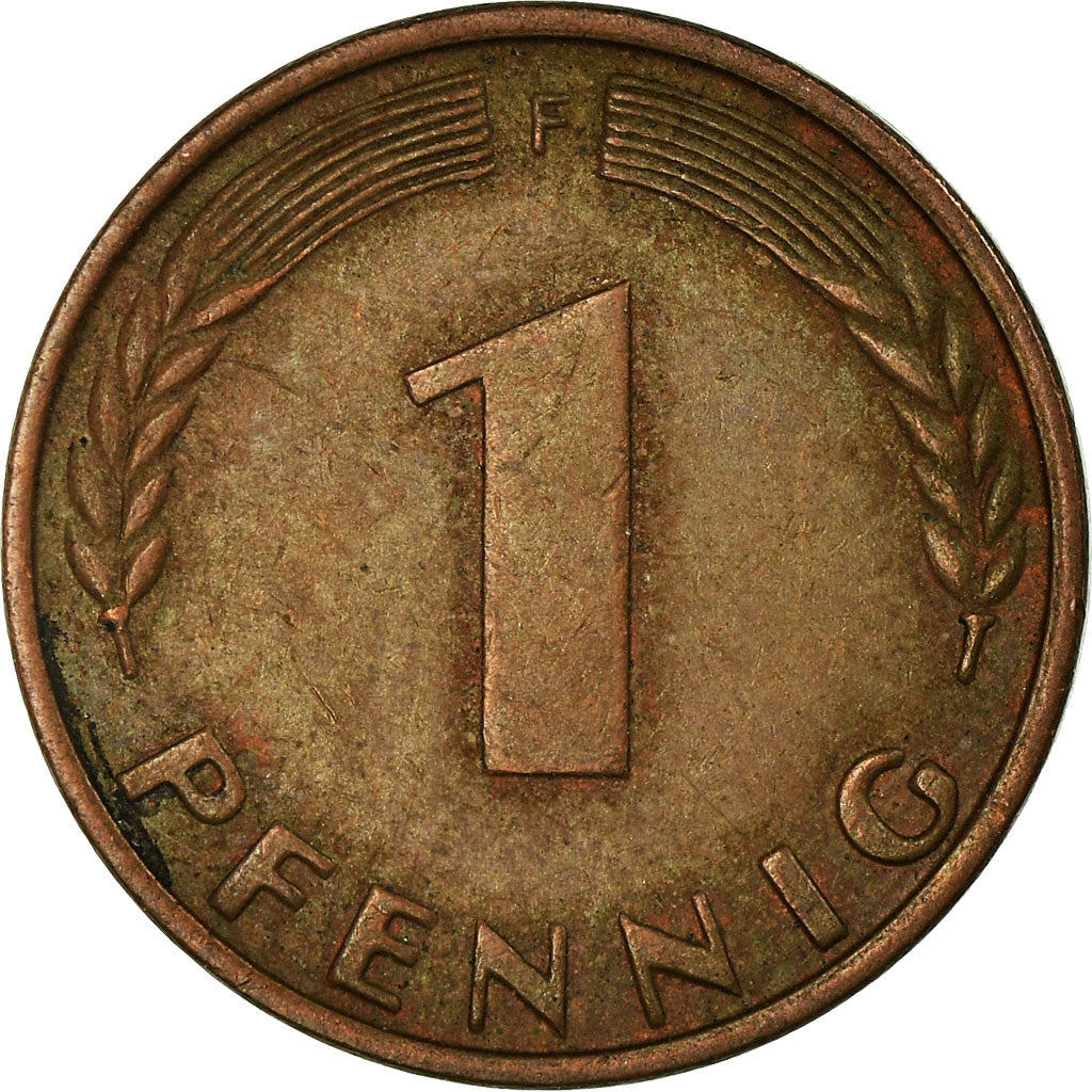 Coin, GERMANY - FEDERAL REPUBLIC, Pfennig, 1948, Stuttgart, EF(40-45), Copper