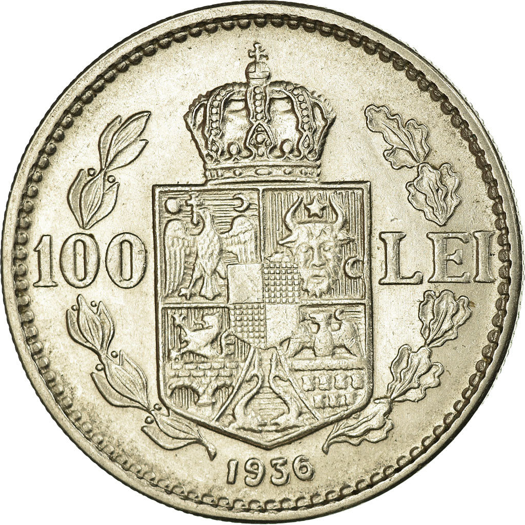 Münze, Rumänien, Carol II, 100 Lei, 1936, VZ, Nickel, KM:54