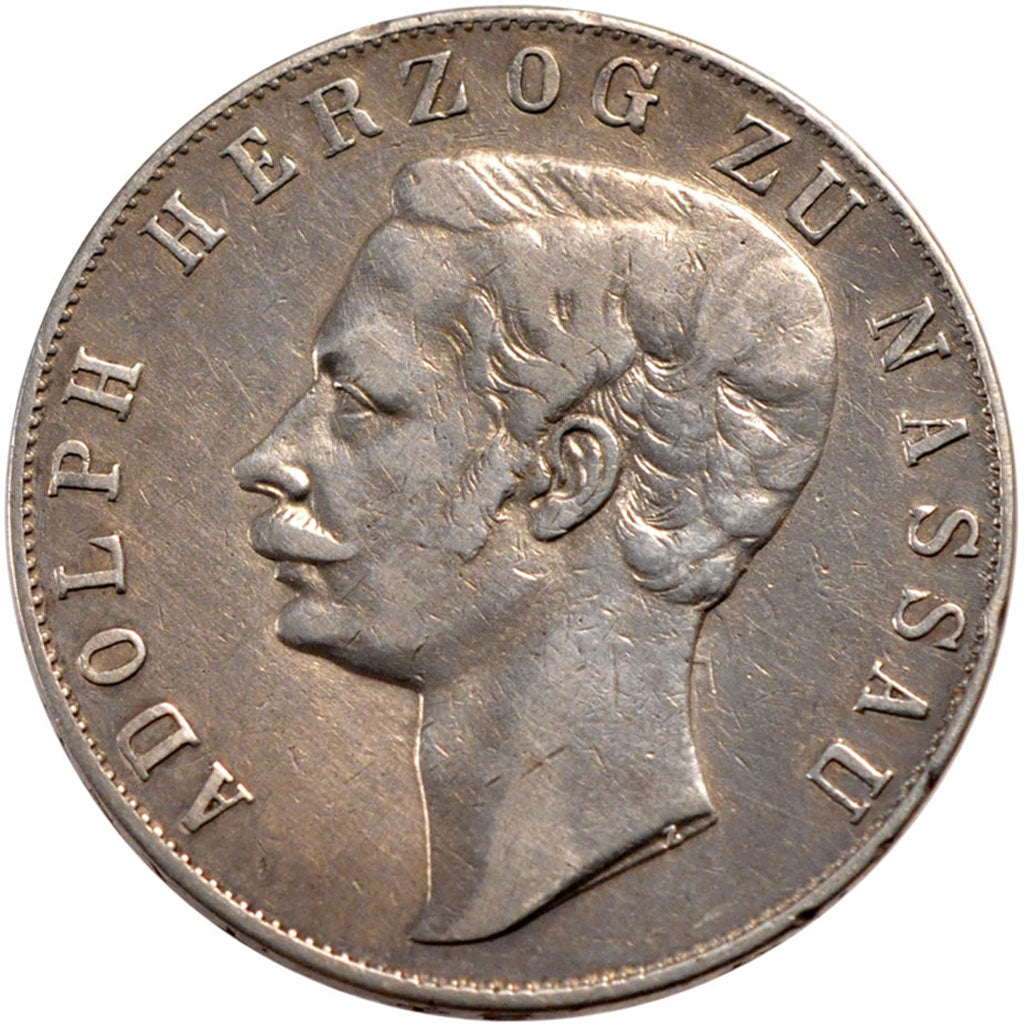 GERMAN STATES, Thaler, Krone, 1860, Wiesbaden, KM #75, EF(40-45), Silver, 18.27