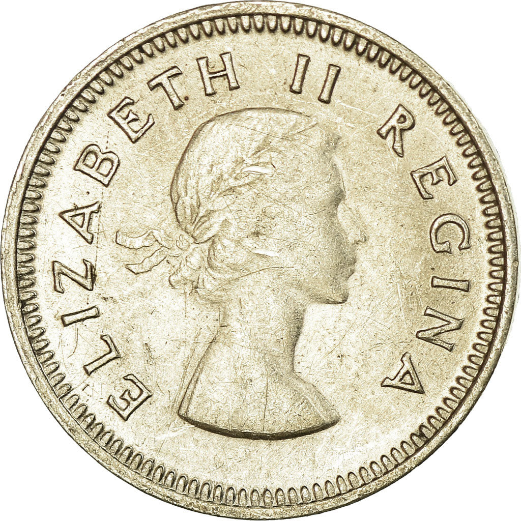 Monnaie, Afrique du Sud, Elizabeth II, 3 Pence, 1958, SUP, Argent, KM:47