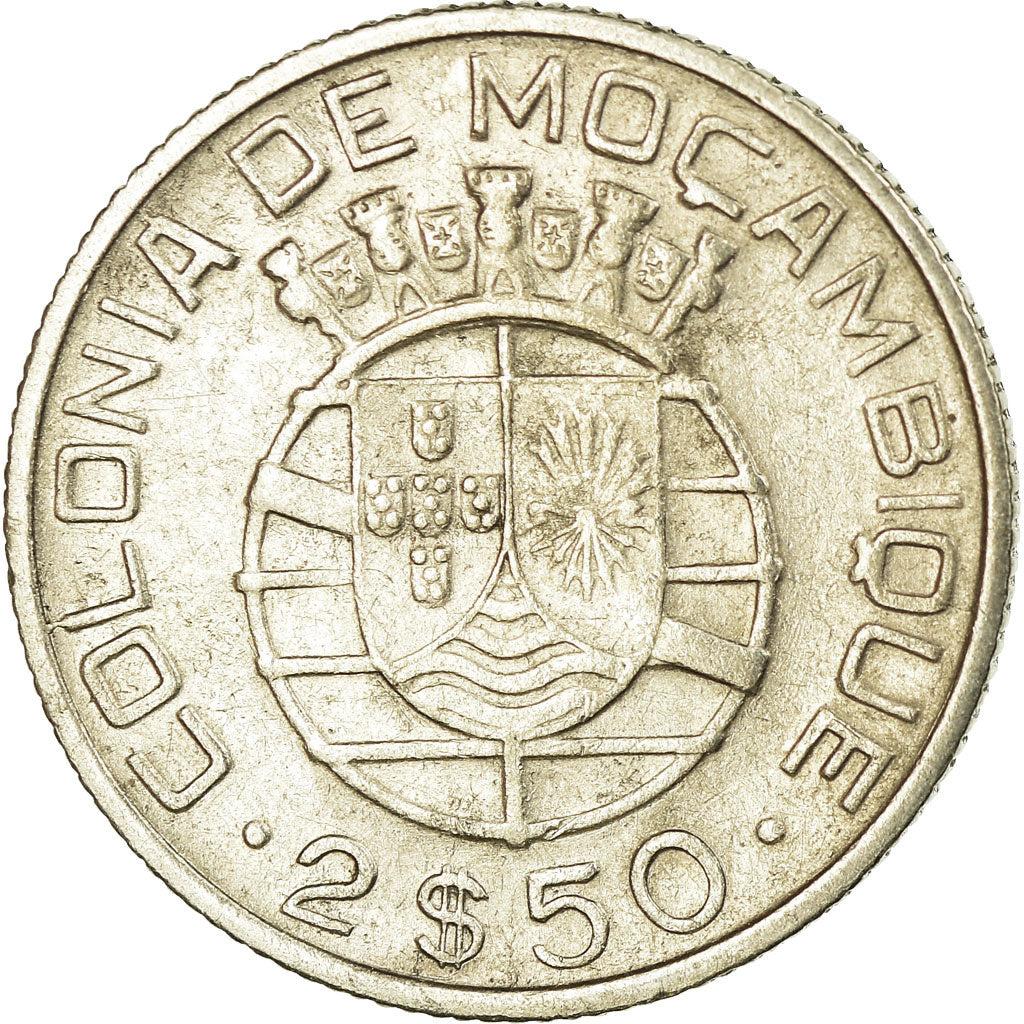 Coin, Mozambique, 2-1/2 Escudos, 1942, VF(30-35), Silver, KM:68