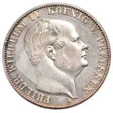 GERMAN STATES, Thaler, 1858, Berlin, KM #472, AU(50-53), Silver, 18.50