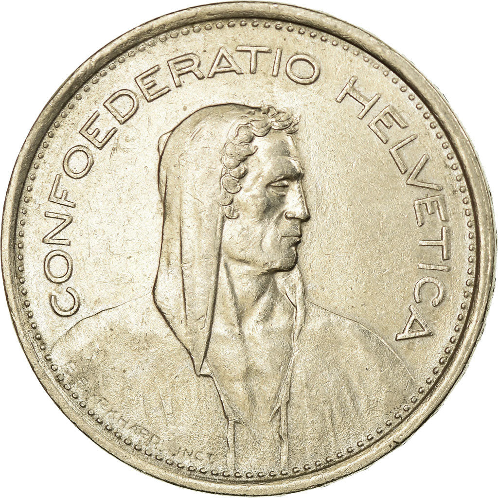 Coin, Switzerland, 5 Francs, 1968, Bern, EF(40-45), Copper-nickel, KM:40a.1