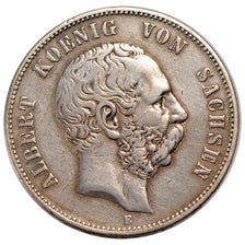 Allemagne, Saxe, Albert, 5 Mark