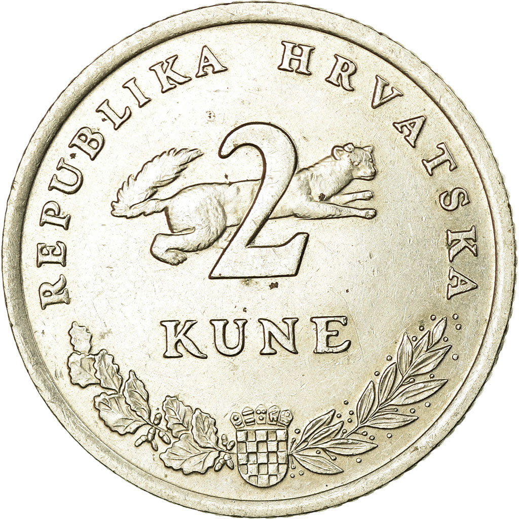 Monnaie, Croatie, 2 Kune, 1993, TTB, Copper-Nickel-Zinc, KM:21