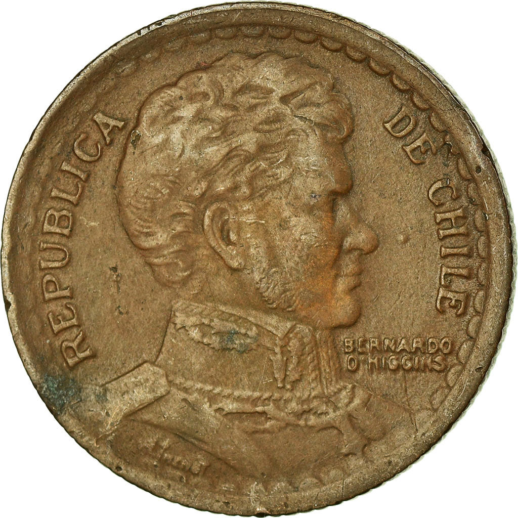Coin, Chile, Peso, 1949, EF(40-45), Copper, KM:179