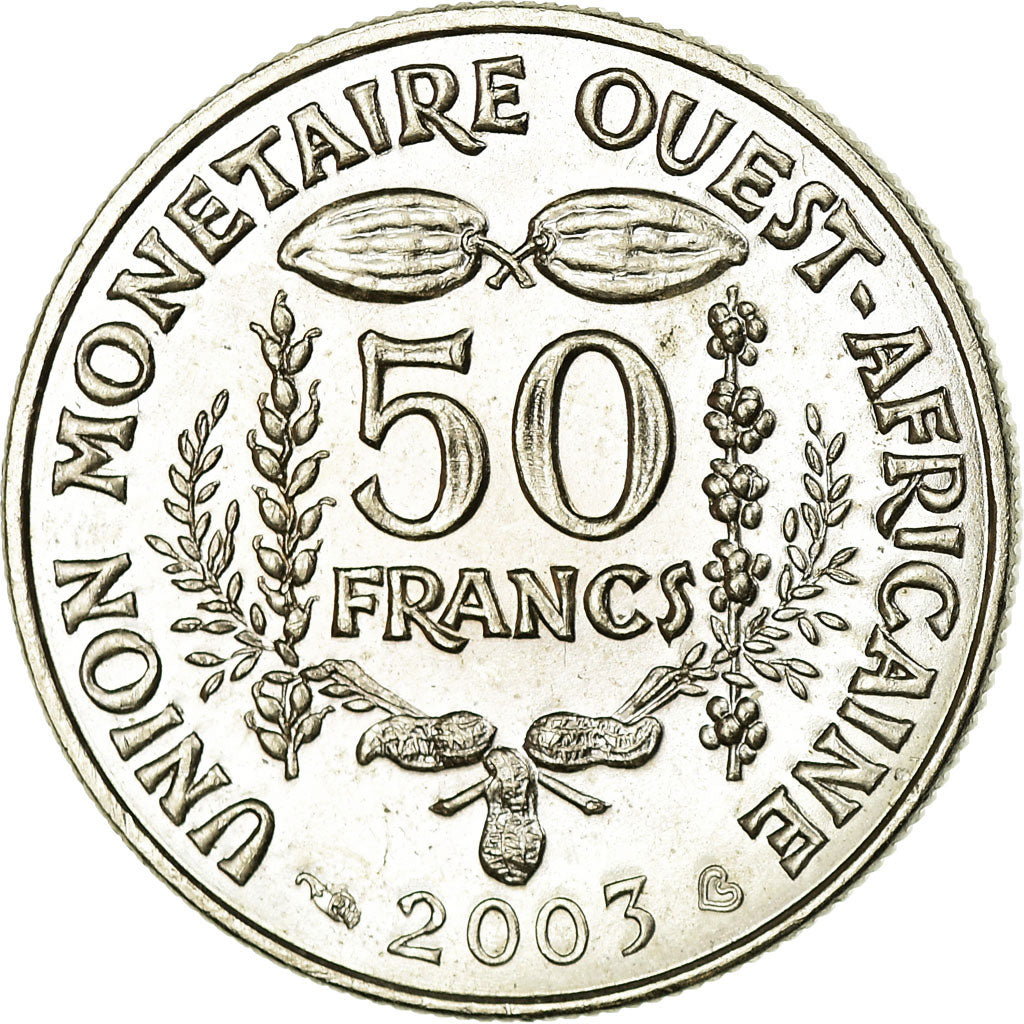 Moeda, Estados da África Ocidental, 50 Francs, 2003, Paris, EF(40-45)