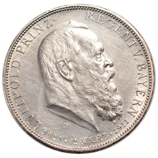 GERMAN STATES, 5 Mark, 1911, Munich, KM #999, AU(55-58), Silver, 38, 27.82