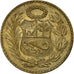 Coin, Peru, 1/2 Sol, 1956, Lima, EF(40-45), Brass, KM:220.5