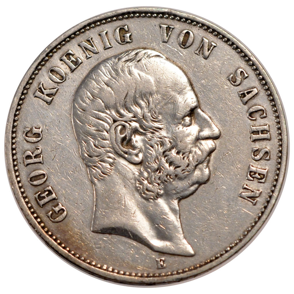 GERMAN STATES, 5 Mark, 1903, Muldenhutten, KM #1258, EF(40-45), Silver, 38,...