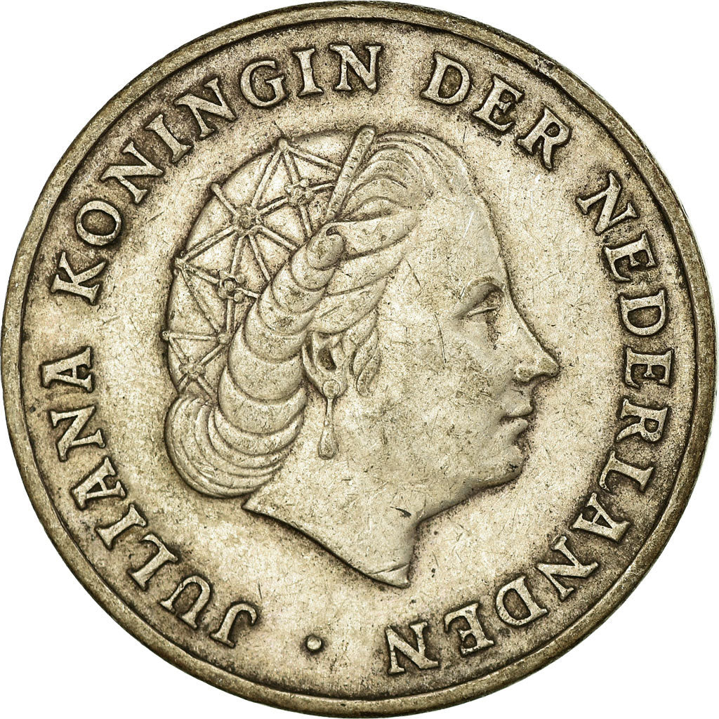 Coin, Netherlands Antilles, Juliana, Gulden, 1952, EF(40-45), Silver, KM:2