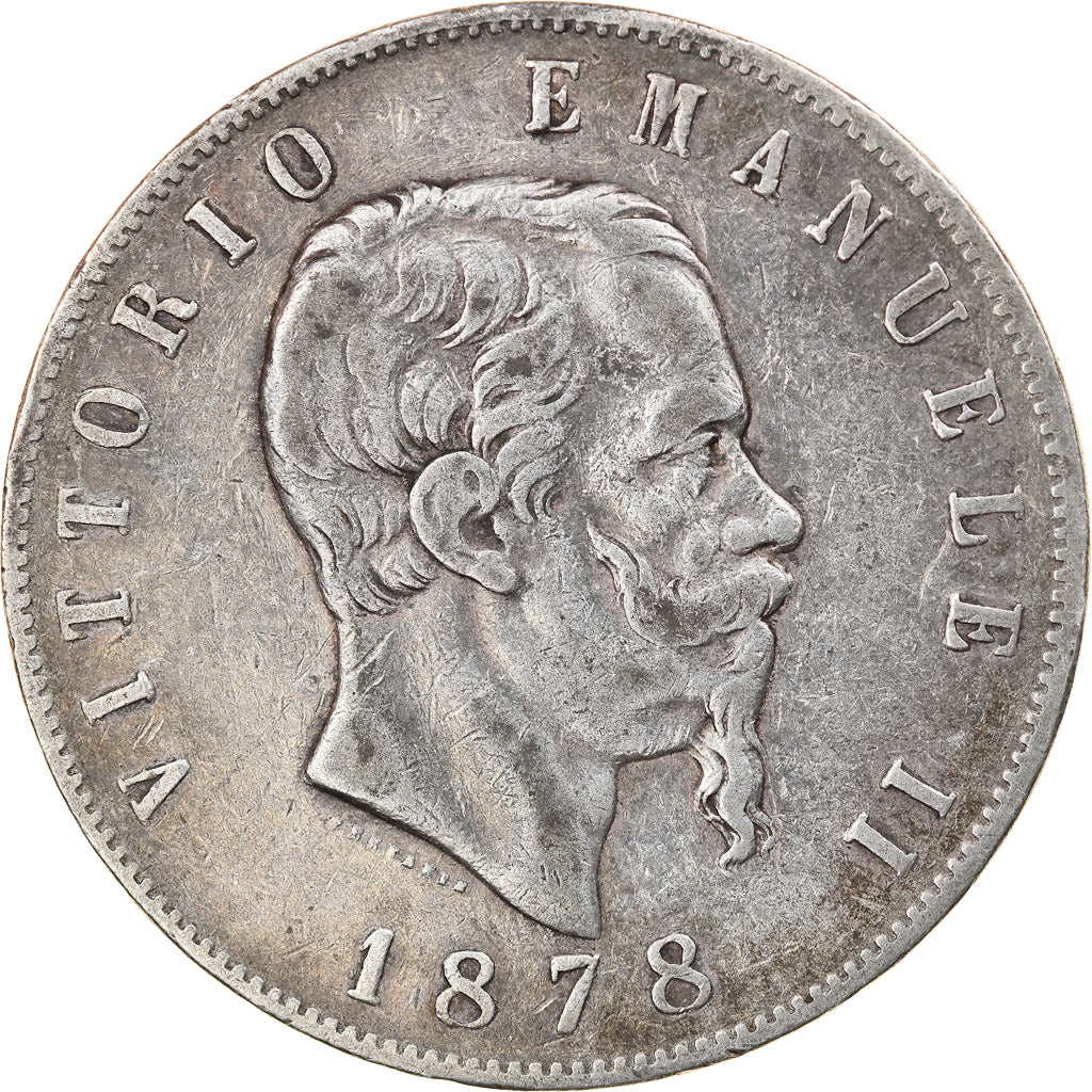 Monnaie, Italie, Vittorio Emanuele II, 5 Lire, 1878, Rome, TTB, Argent, KM:8.4
